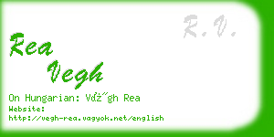 rea vegh business card